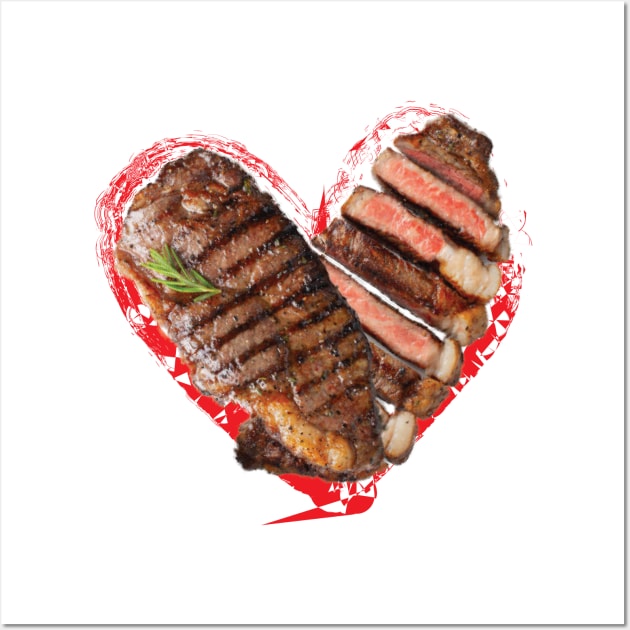 Love at Steak Wall Art by edmproject